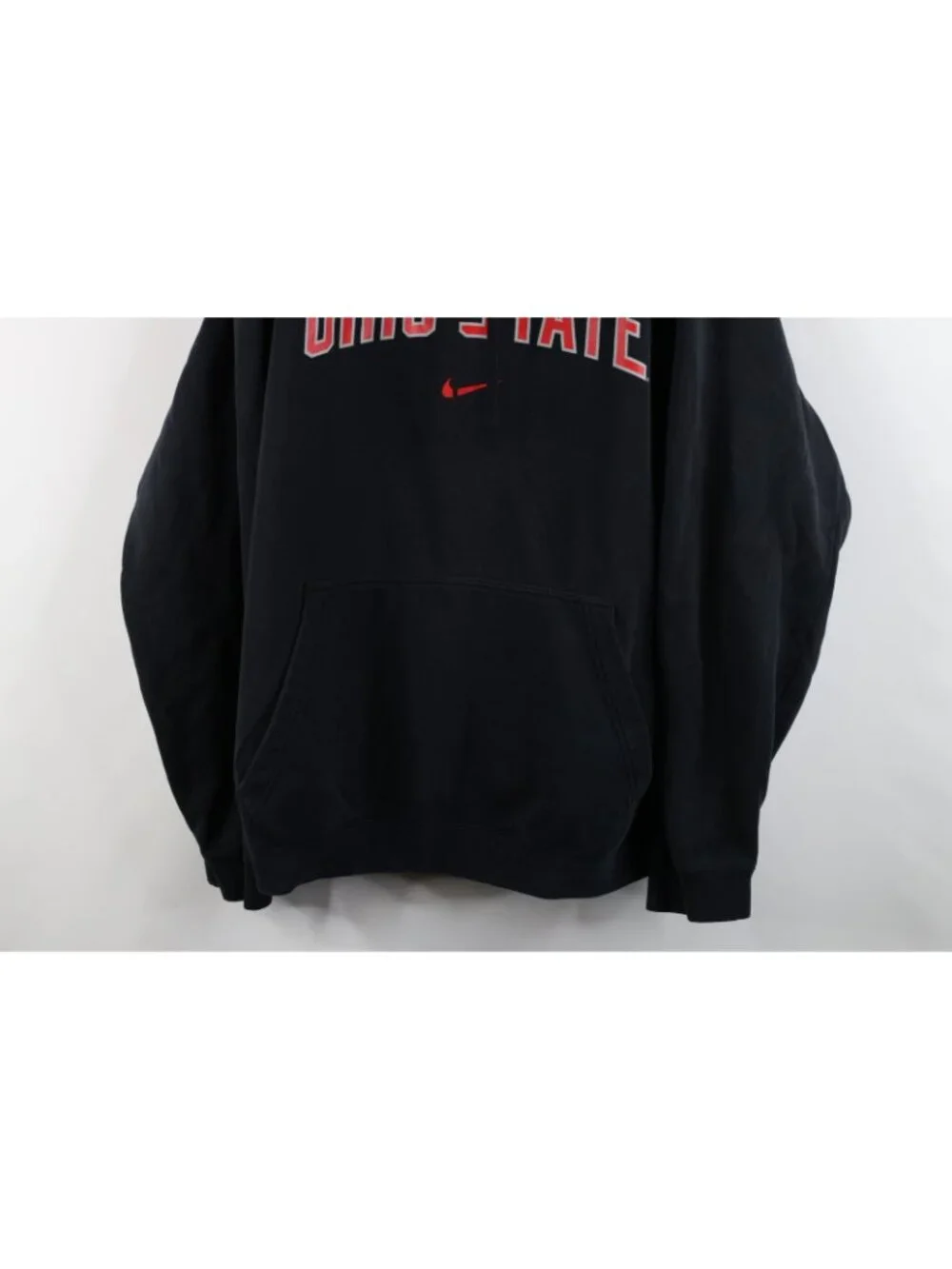 Vtg Nike Mens 2XL Travis Scott Center Swoosh Ohio State University Hoodie Black